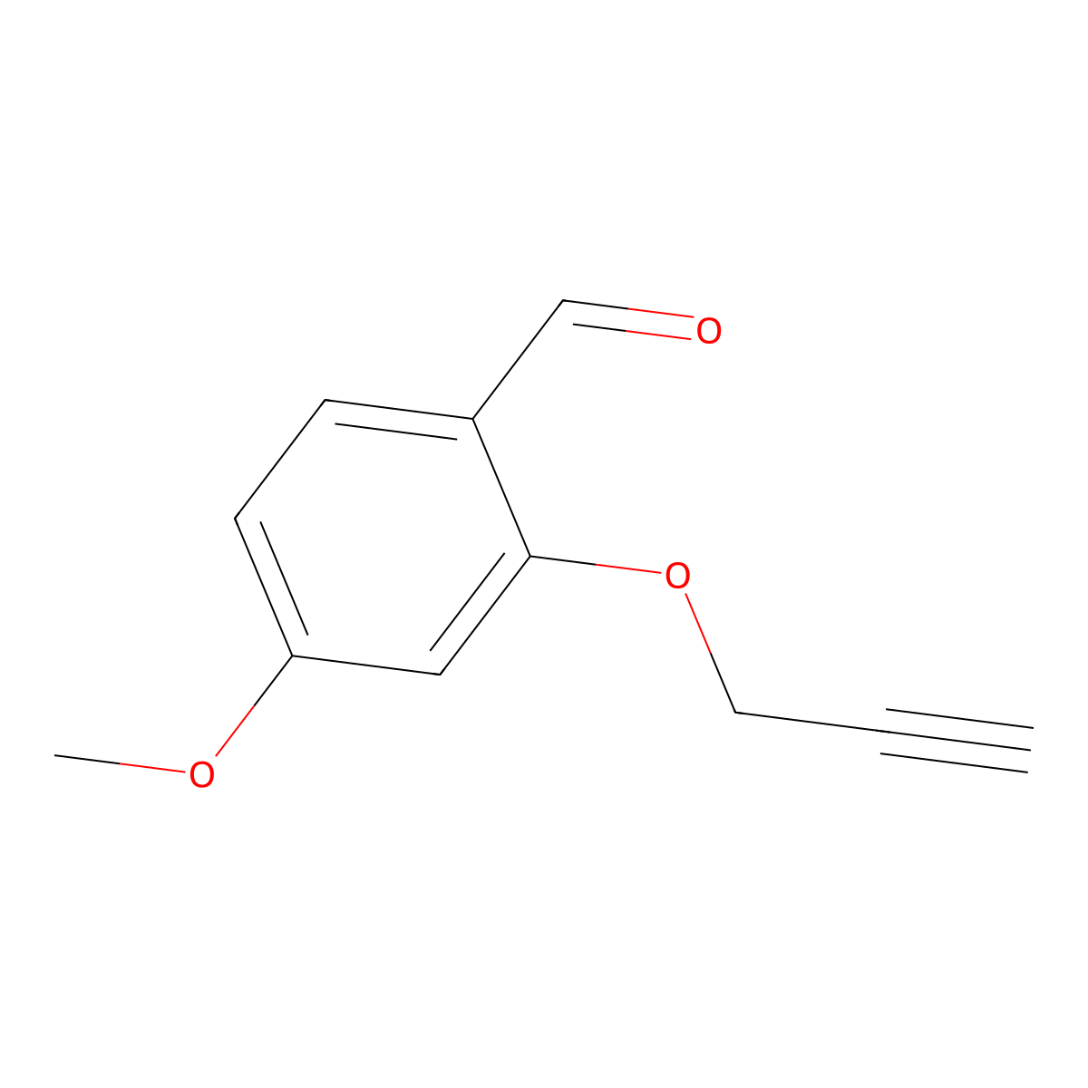 4-Methoxy-2-(prop-2-yn-1-yloxy)benzaldehyde molecular structure, CAS 236390-57-1