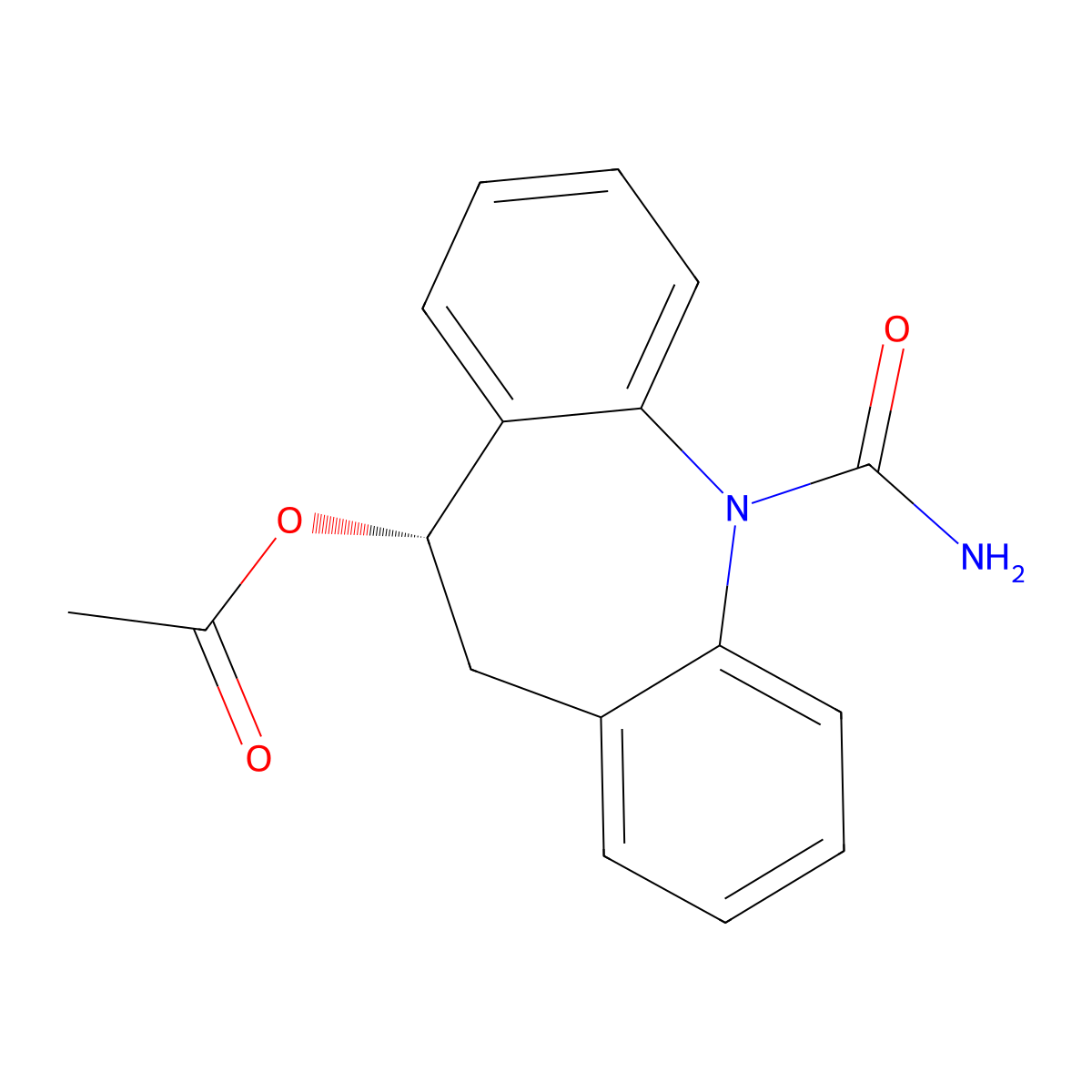 Eslicarbazepine Acetate molecular structure, CAS 236395-14-5