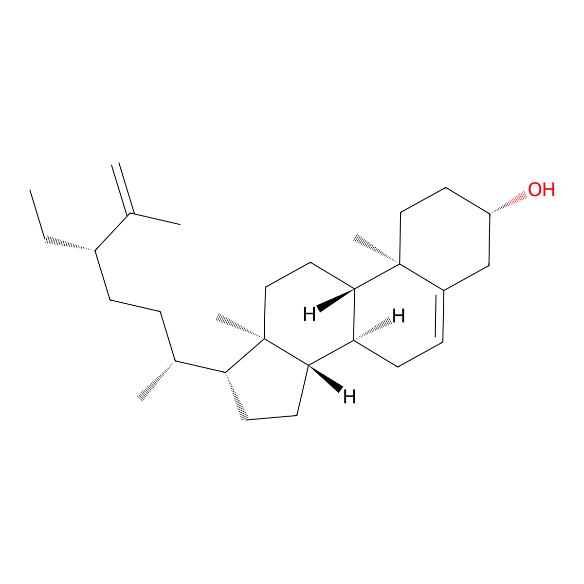 (-)-Clerosterol molecular structure, CAS 2364-23-0