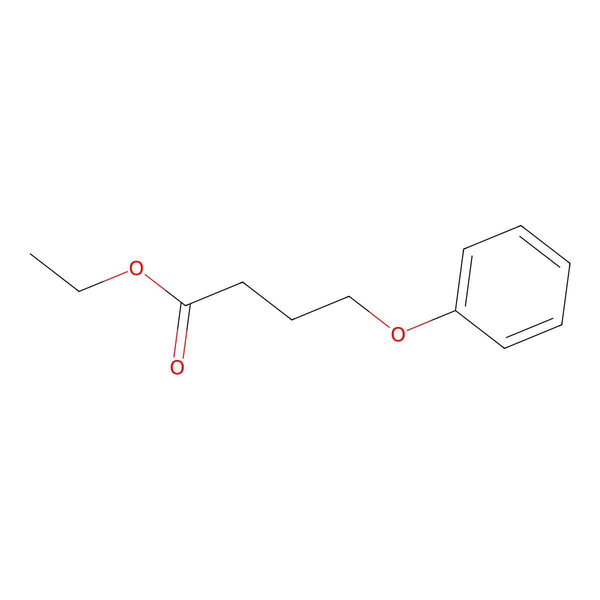 Ethyl 4-phenoxybutanoate molecular structure, CAS 2364-59-2