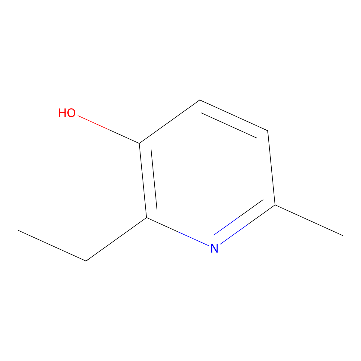 6-Methyl-2-ethyl-3-hydroxypyridine molecular structure, CAS 2364-75-2