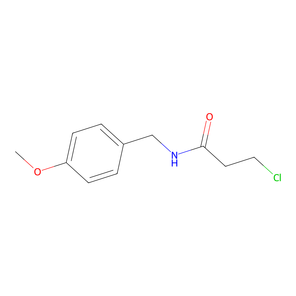 3-Chloro-N-(4-methoxybenzyl)propanamide molecular structure, CAS 2364-76-3