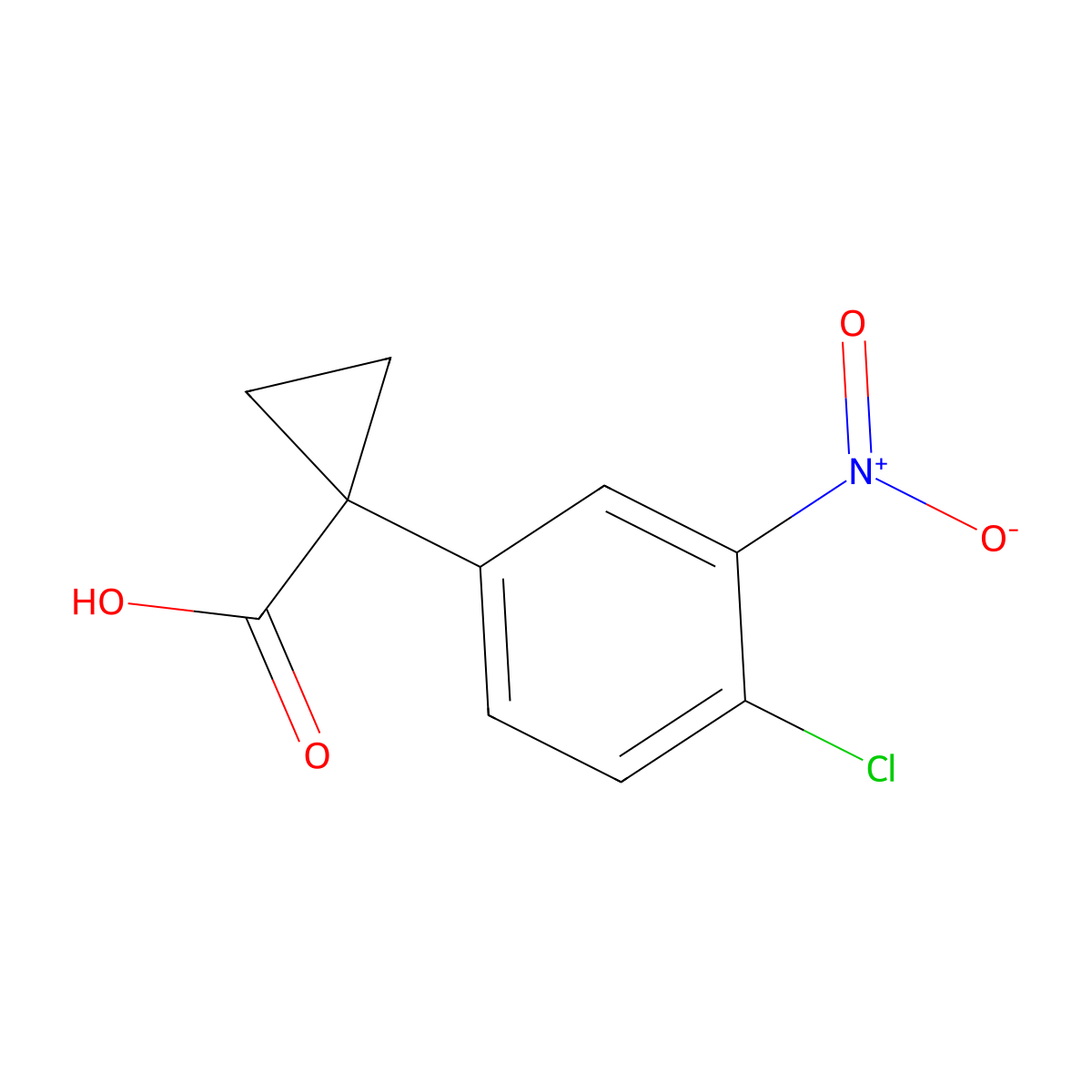 1-(4-Chloro-3-nitrophenyl)cyclopropane-1-carboxylic acid molecular structure, CAS 236418-11-4