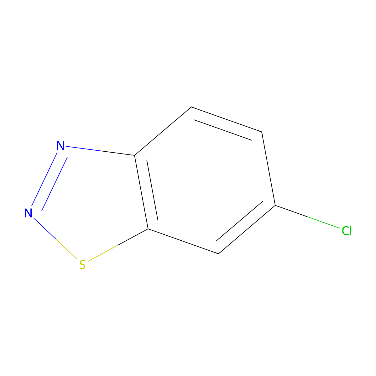 1,2,3-Benzothiadiazole, 6-chloro- molecular structure, CAS 23644-01-1