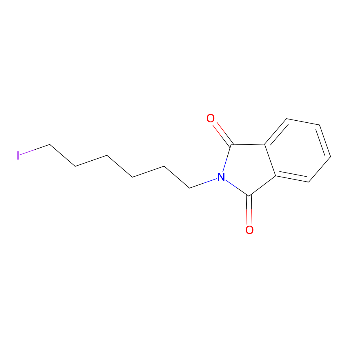 2-(6-Iodohexyl)isoindole-1,3-dione molecular structure, CAS 23644-79-3