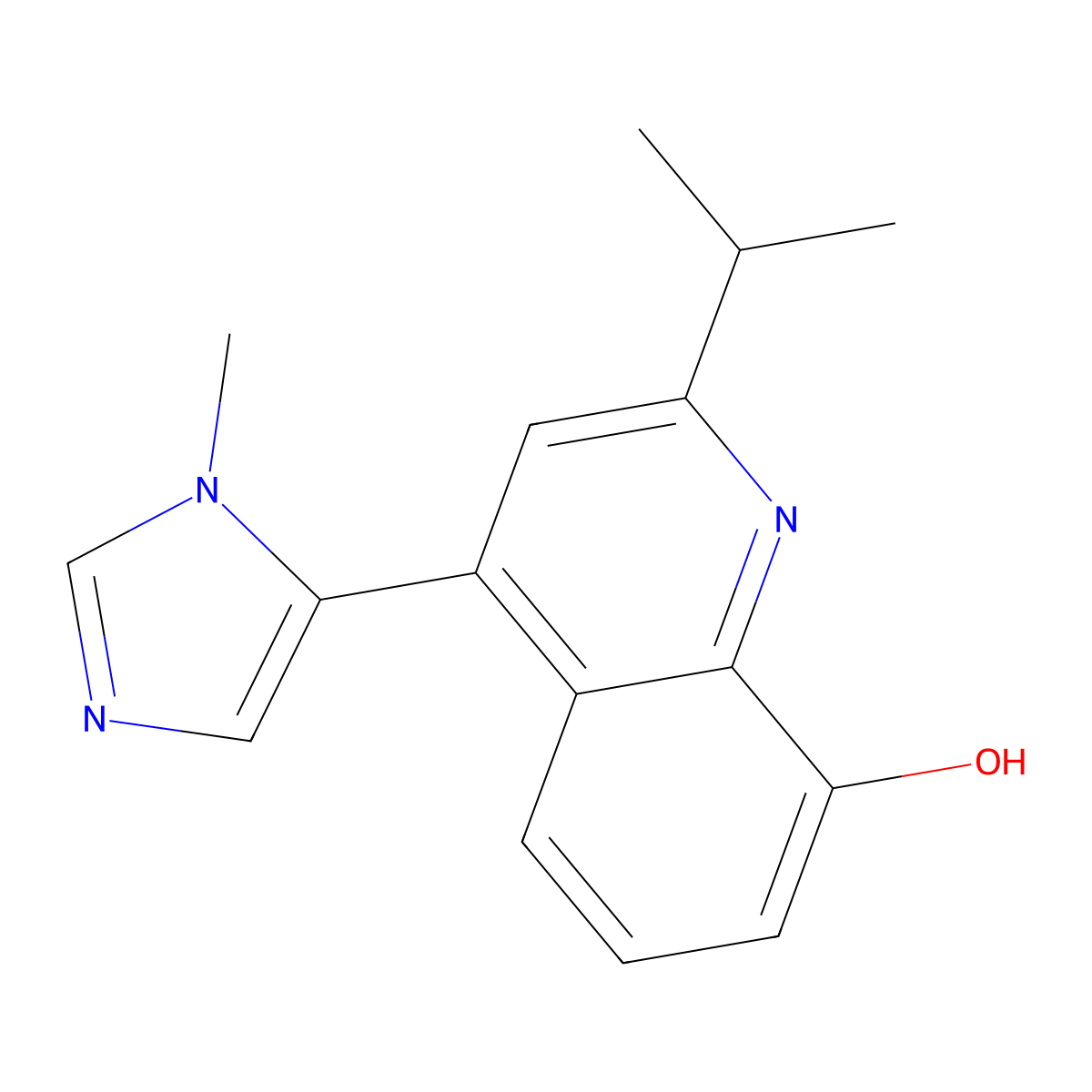 2-(1-Methylethyl)-4-(1-methyl-1H-imidazol-5-YL)-8-quinolinol molecular structure, CAS 2364429-82-1