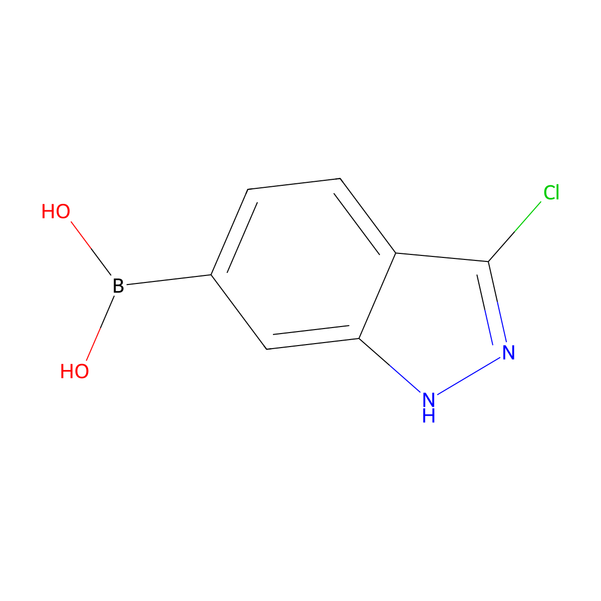 3-Chloro-1H-indazole-6-boronic acid molecular structure, CAS 2364439-37-0