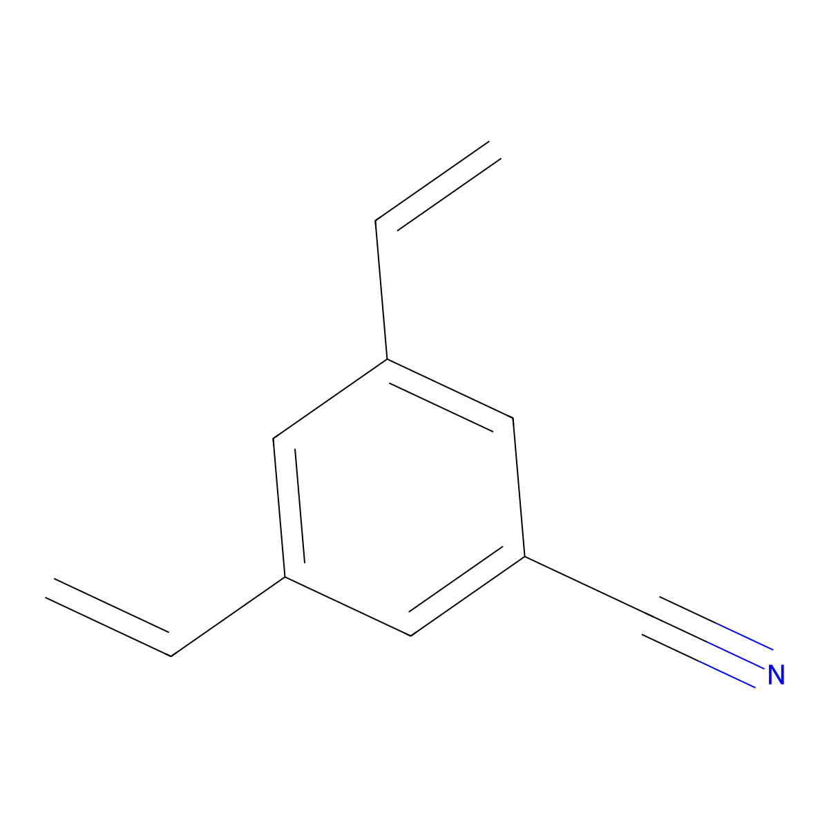 3,5-Diethenylbenzonitrile molecular structure, CAS 2364448-11-1