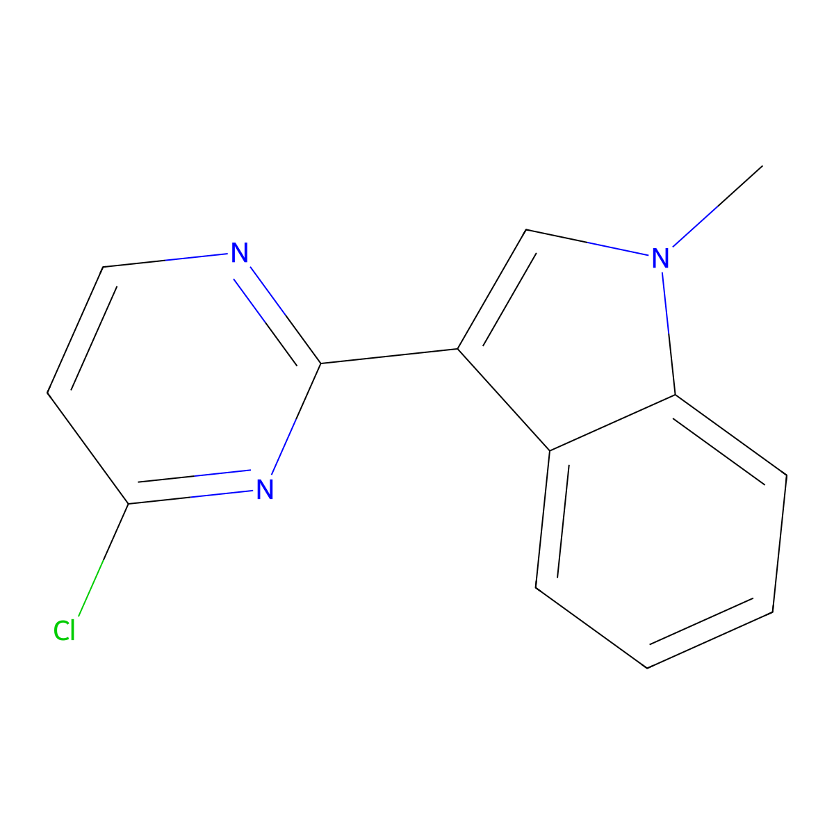 3-(4-Chloropyrimidin-2-yl)-1-methyl-1H-indole molecular structure, CAS 2364486-23-5