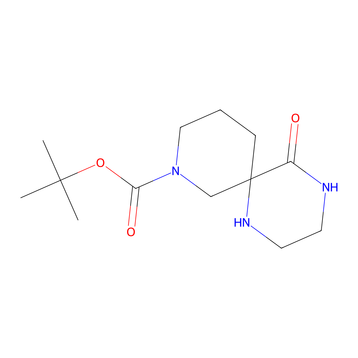 Tert-butyl 5-oxo-1,4,8-triazaspiro[5.5]undecane-8-carboxylate molecular structure, CAS 2364496-43-3