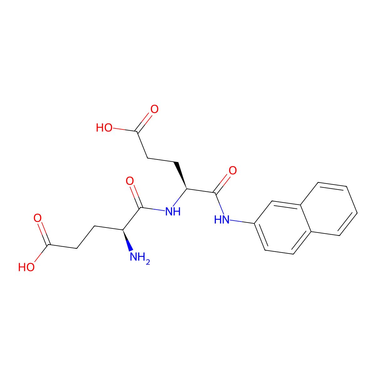 L-glutamyl-L-glutamic acid 2-naphthylamide molecular structure, CAS 23645-15-0