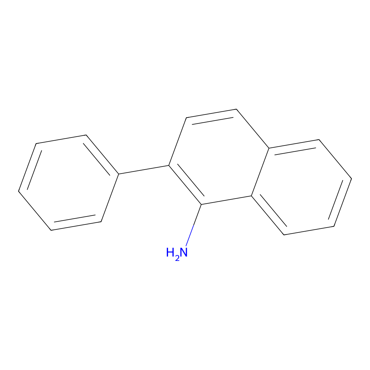 2-Phenylnaphthalen-1-amine molecular structure, CAS 23645-37-6