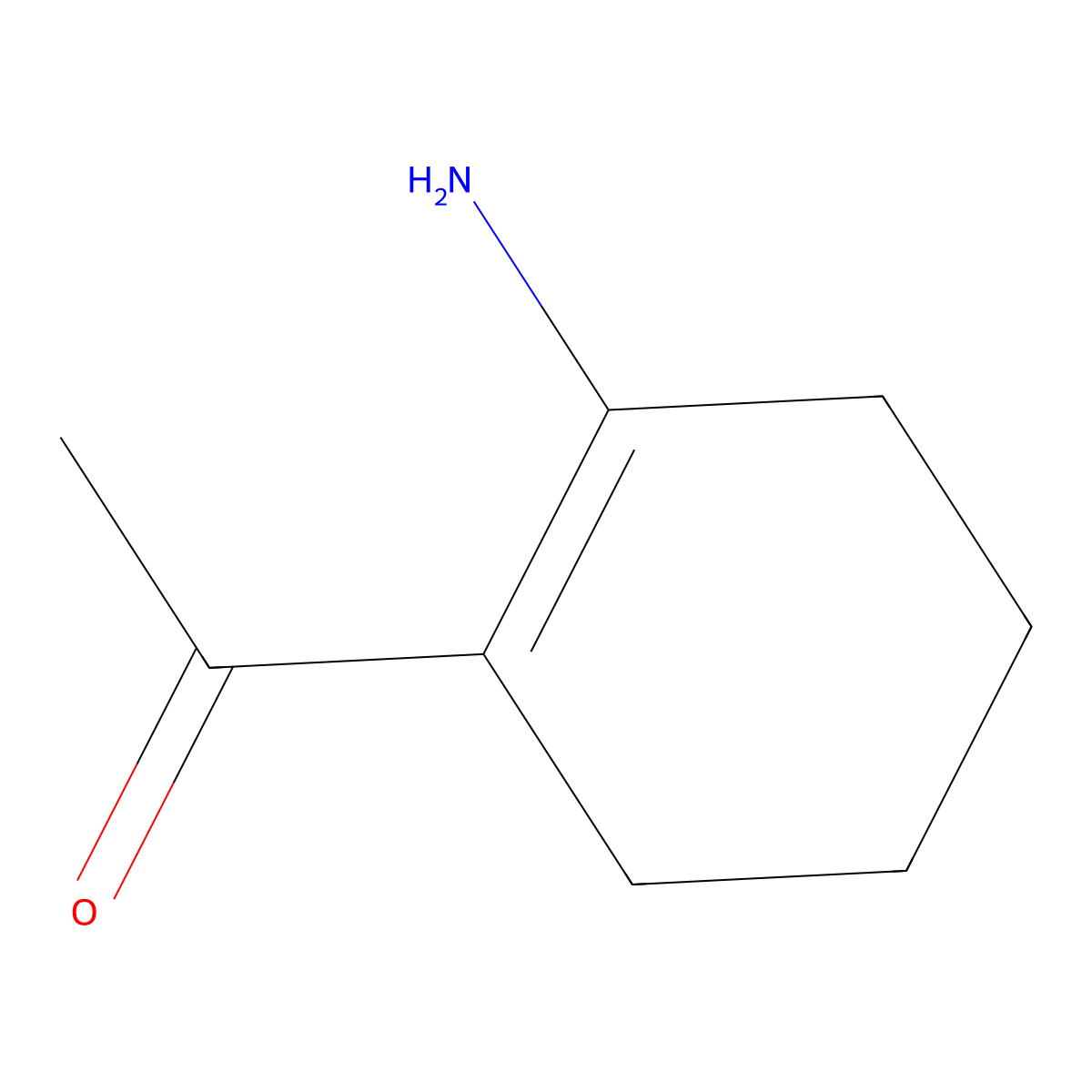 1-(2-Aminocyclohex-1-en-1-yl)ethanone molecular structure, CAS 23645-69-4