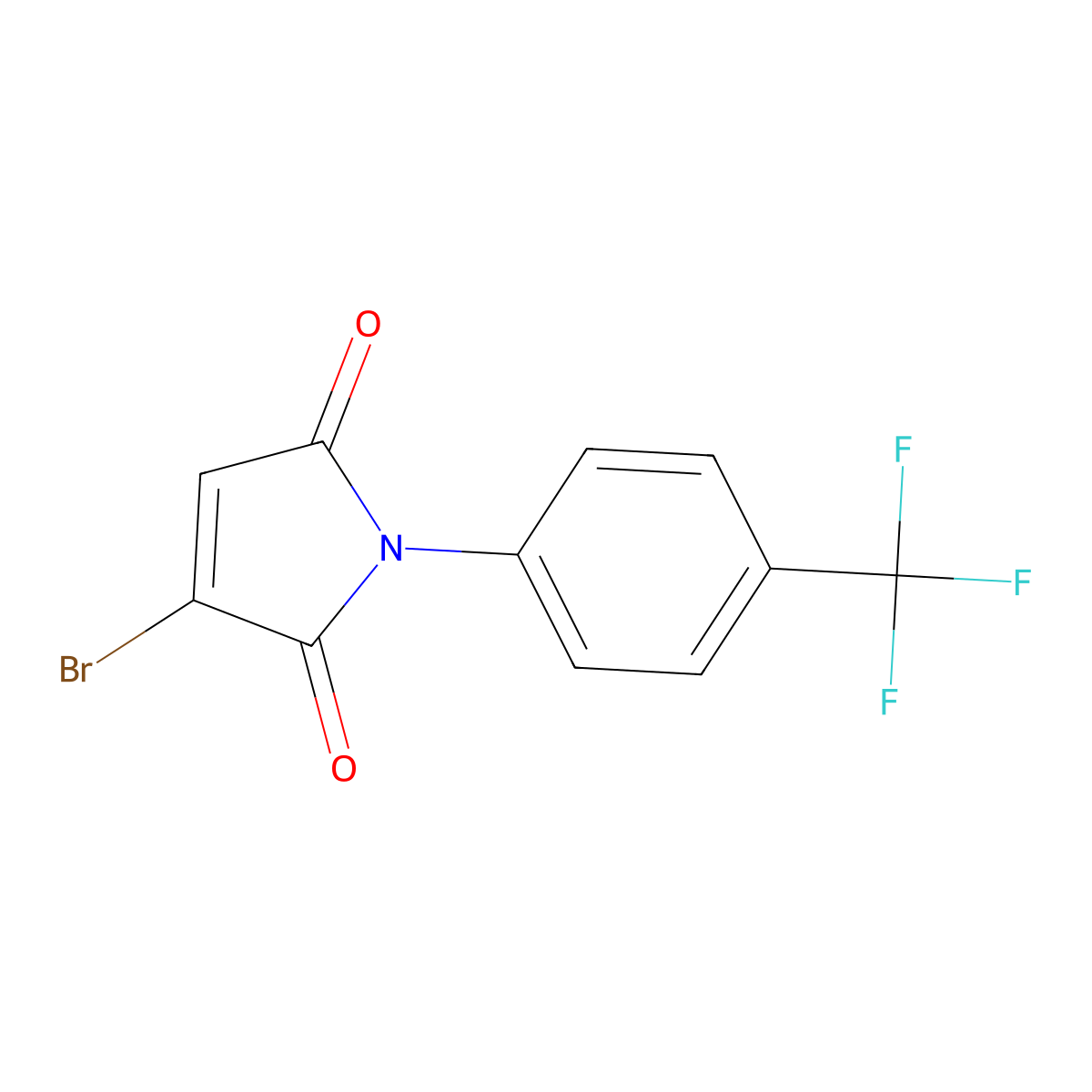 3-bromo-1-[4-(trifluoromethyl)phenyl]-2,5-dihydro-1H-pyrrole-2,5-dione molecular structure, CAS 2364527-49-9
