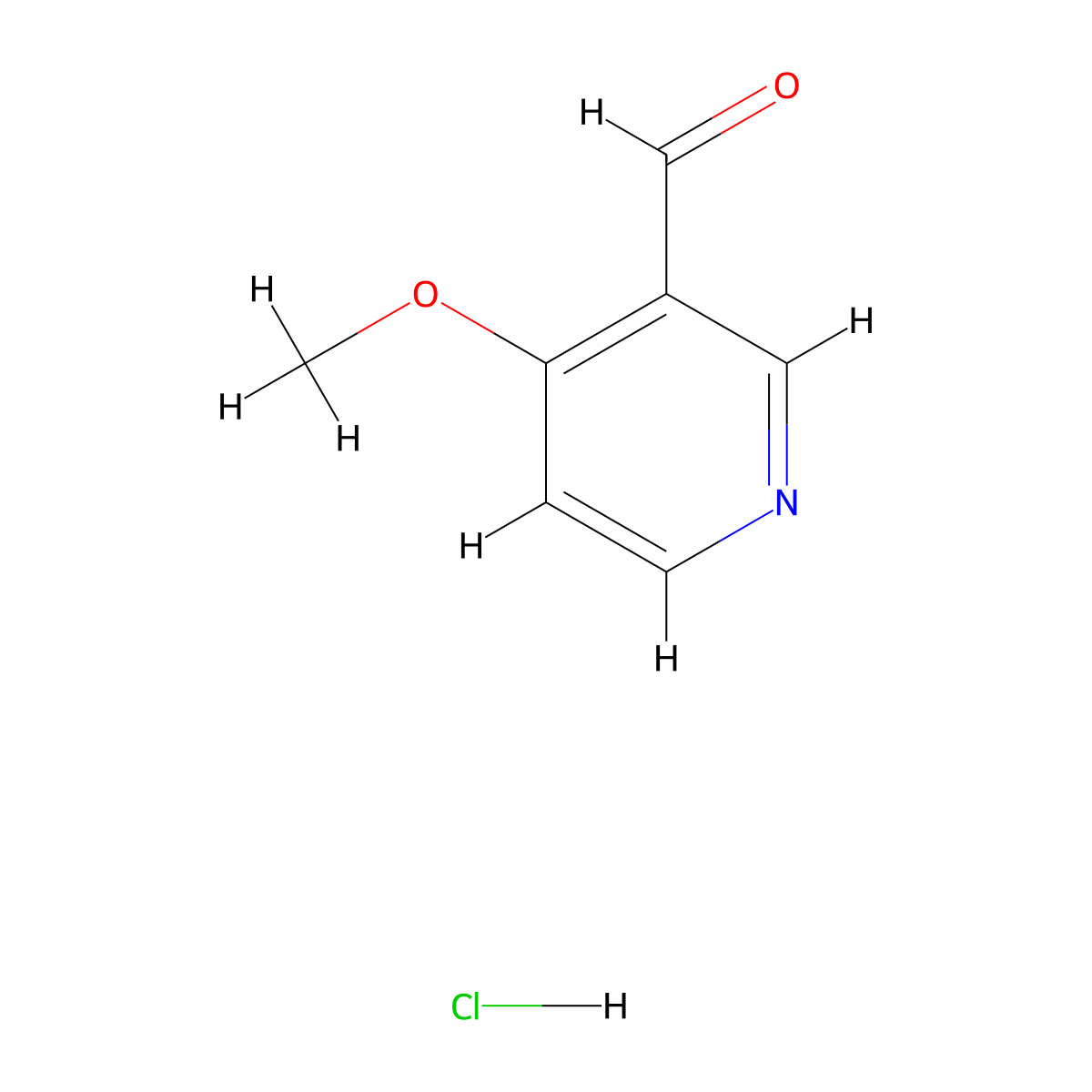 4-Methoxynicotinaldehyde hydrochloride molecular structure, CAS 2364584-59-6