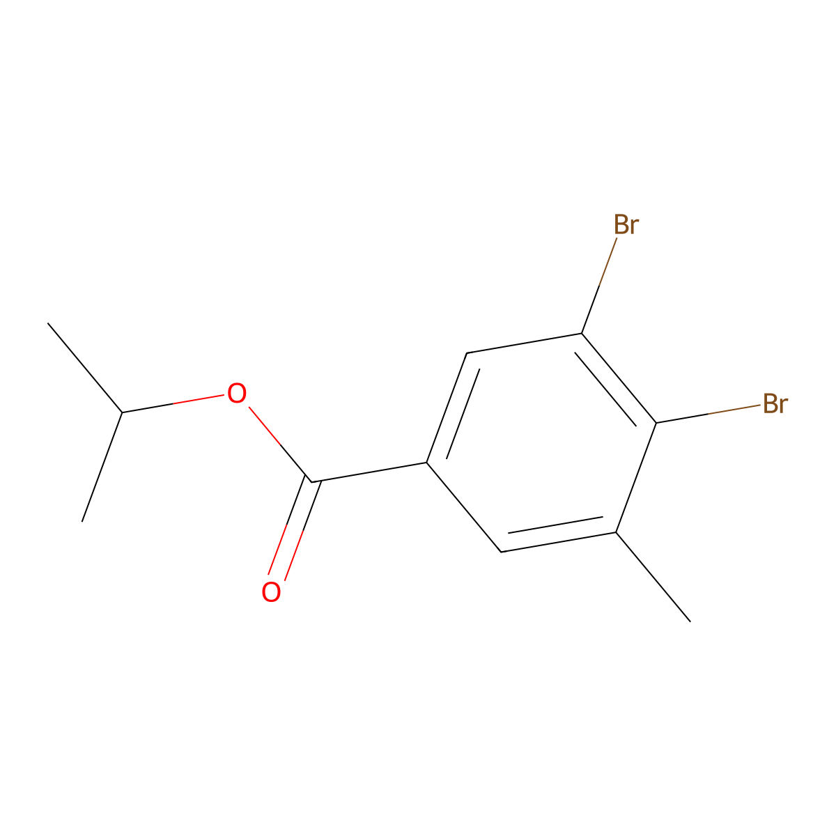 Propan-2-yl 3,4-dibromo-5-methylbenzoate molecular structure, CAS 2364584-60-9