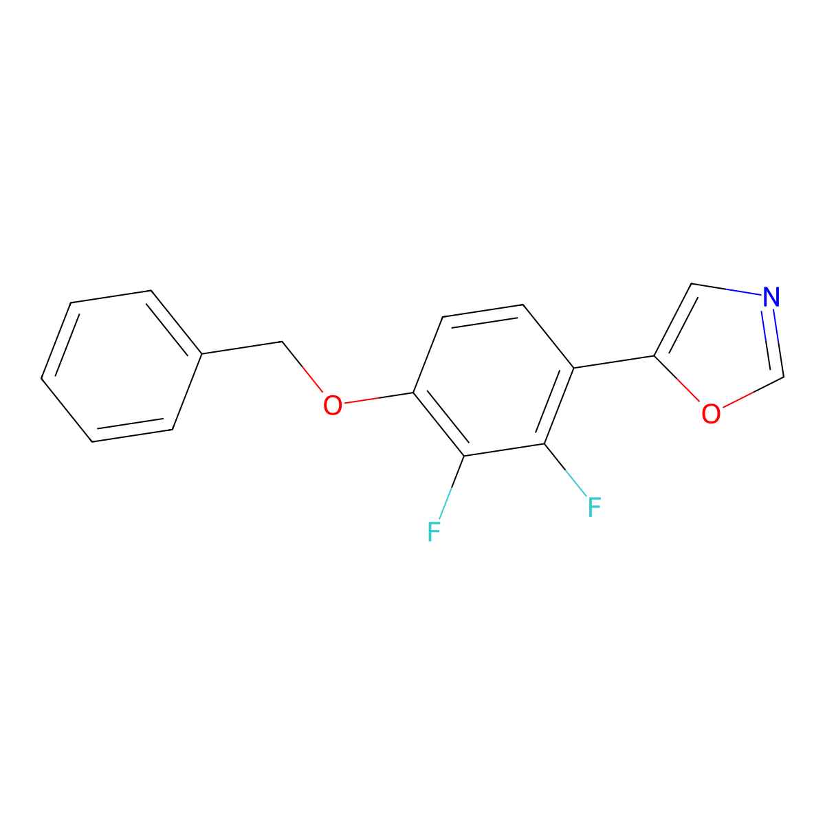 5-(4-(Benzyloxy)-2,3-difluorophenyl)oxazole molecular structure, CAS 2364584-71-2