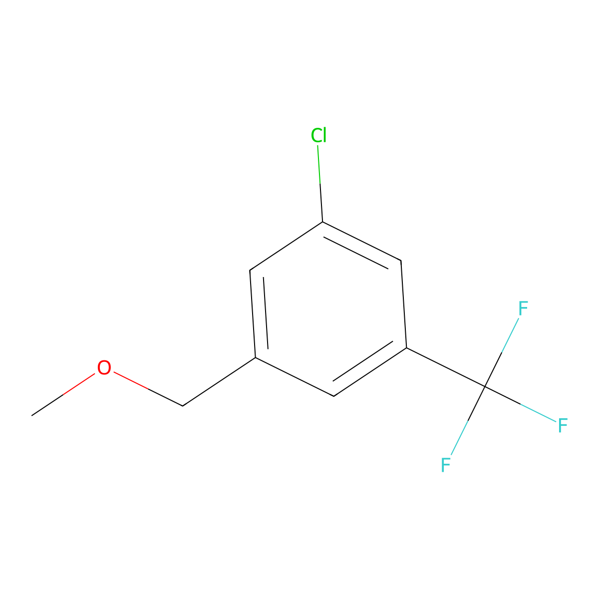 1-Chloro-3-(methoxymethyl)-5-(trifluoromethyl)benzene molecular structure, CAS 2364584-72-3