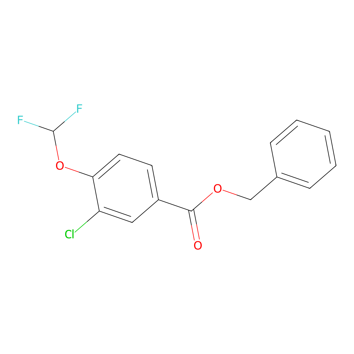 Benzyl 3-chloro-4-(difluoromethoxy)benzoate molecular structure, CAS 2364584-74-5