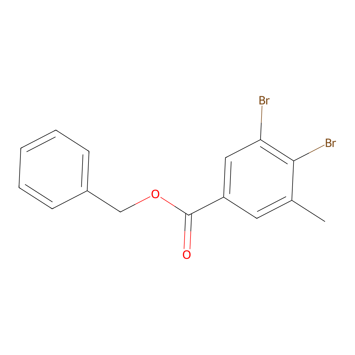 Benzyl 3,4-dibromo-5-methylbenzoate molecular structure, CAS 2364584-79-0