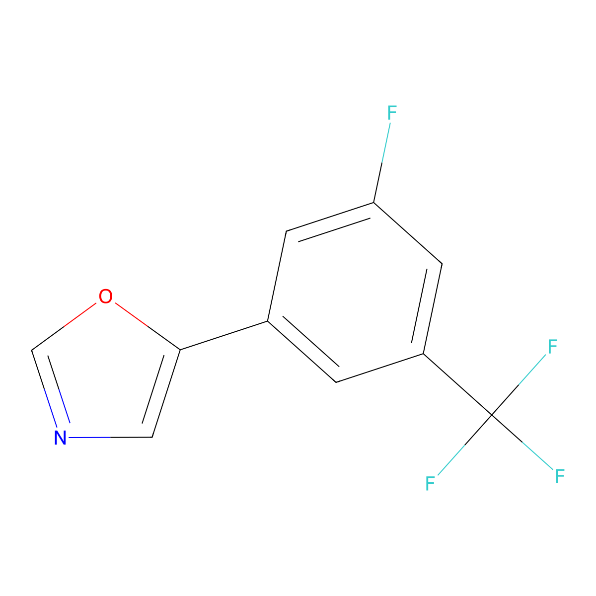 5-(3-Fluoro-5-(trifluoromethyl)phenyl)oxazole molecular structure, CAS 2364584-80-3