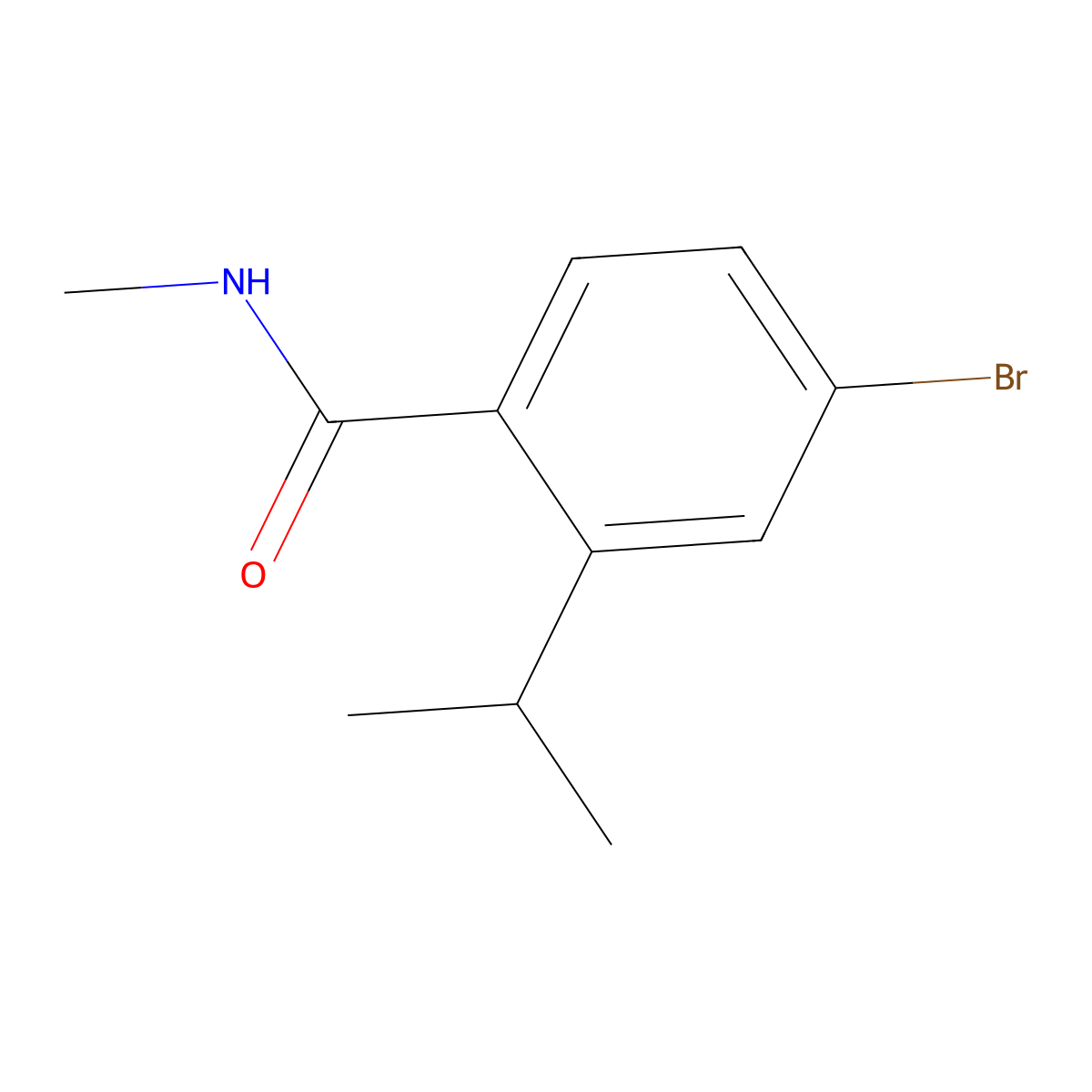4-Bromo-2-isopropyl-N-methylbenzamide molecular structure, CAS 2364584-85-8