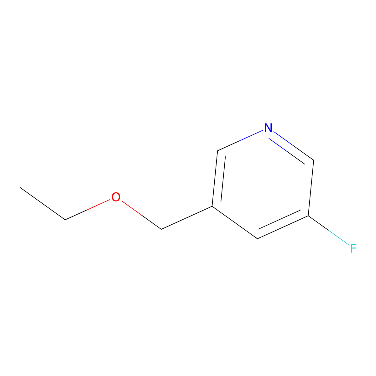 3-(Ethoxymethyl)-5-fluoropyridine molecular structure, CAS 2364584-98-3