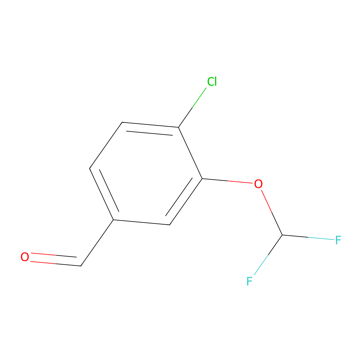 4-Chloro-3-(difluoromethoxy)benzaldehyde molecular structure, CAS 2364584-99-4