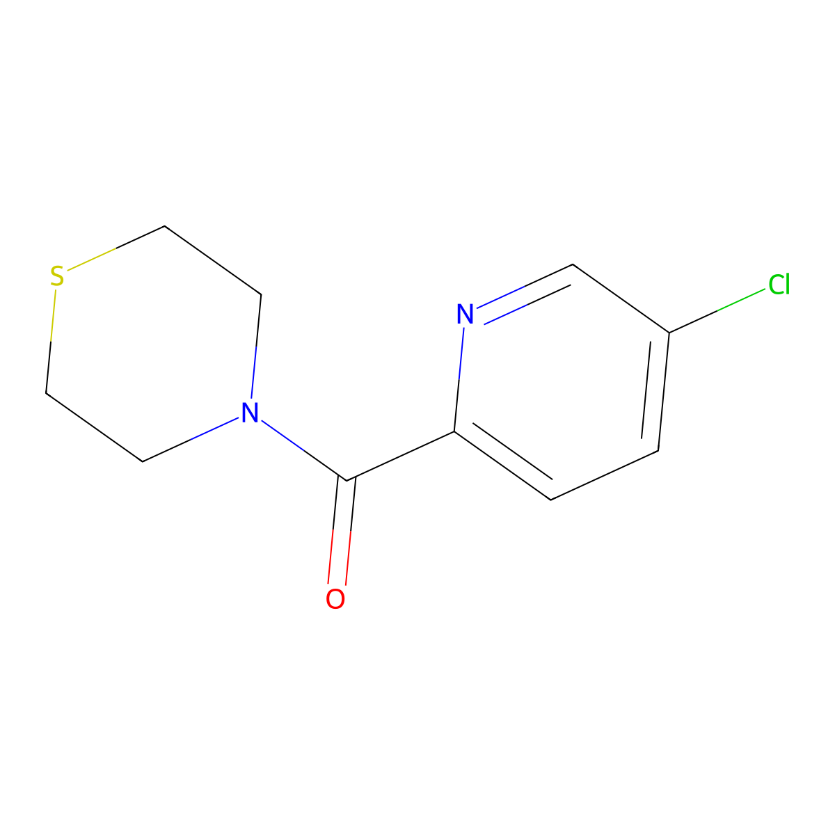 (5-Chloropyridin-2-yl)(thiomorpholino)methanone molecular structure, CAS 2364585-04-4
