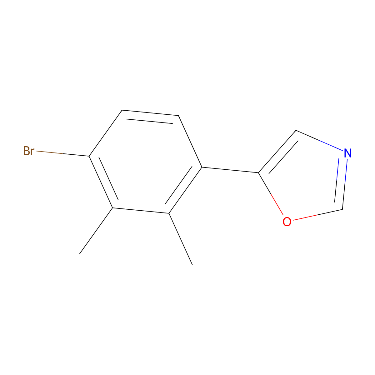 5-(4-Bromo-2,3-dimethylphenyl)oxazole molecular structure, CAS 2364585-05-5