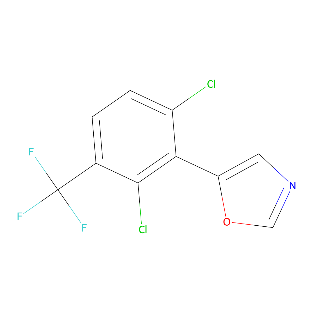 5-(2,6-Dichloro-3-(trifluoromethyl)phenyl)oxazole molecular structure, CAS 2364585-10-2