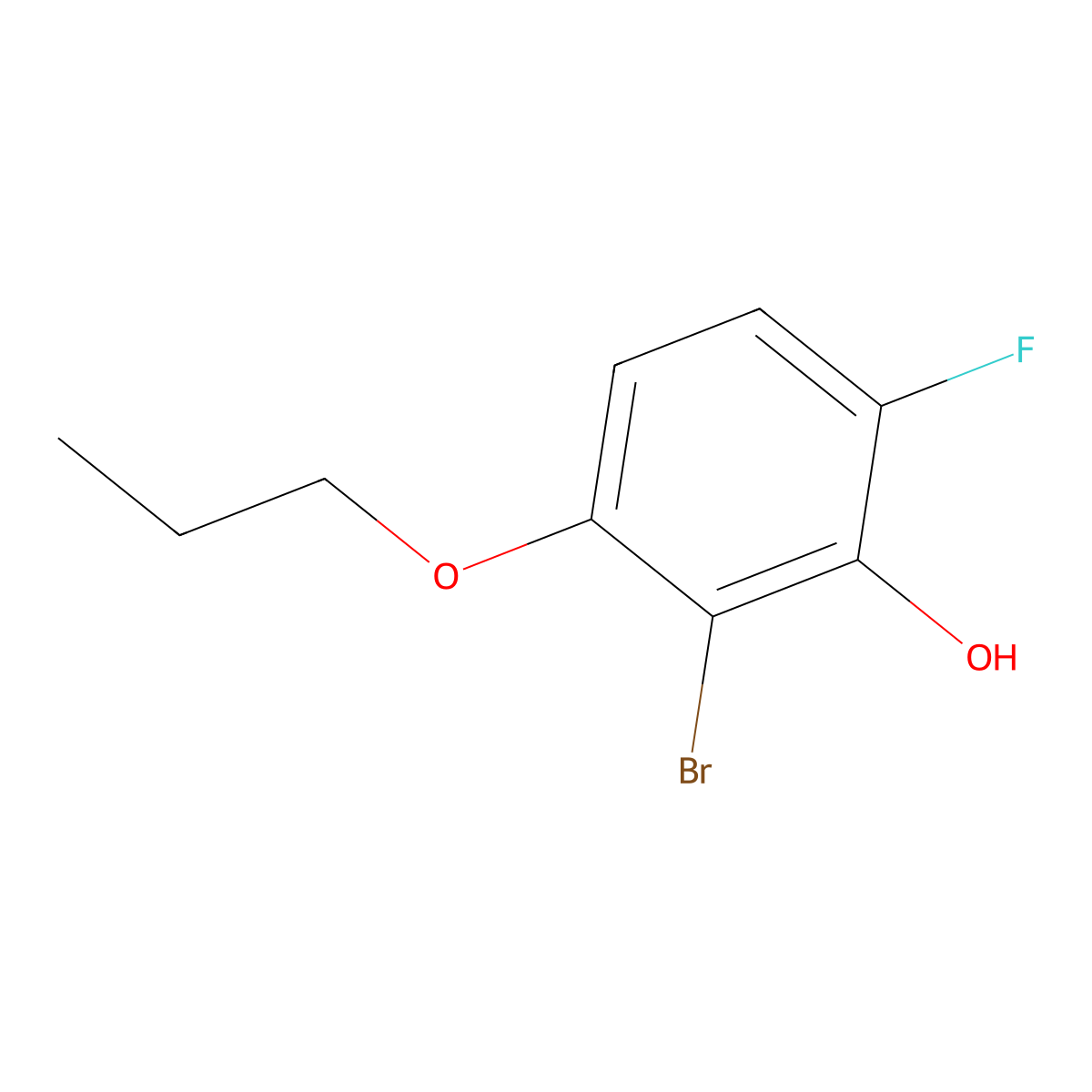 2-Bromo-6-fluoro-3-propoxyphenol molecular structure, CAS 2364585-13-5