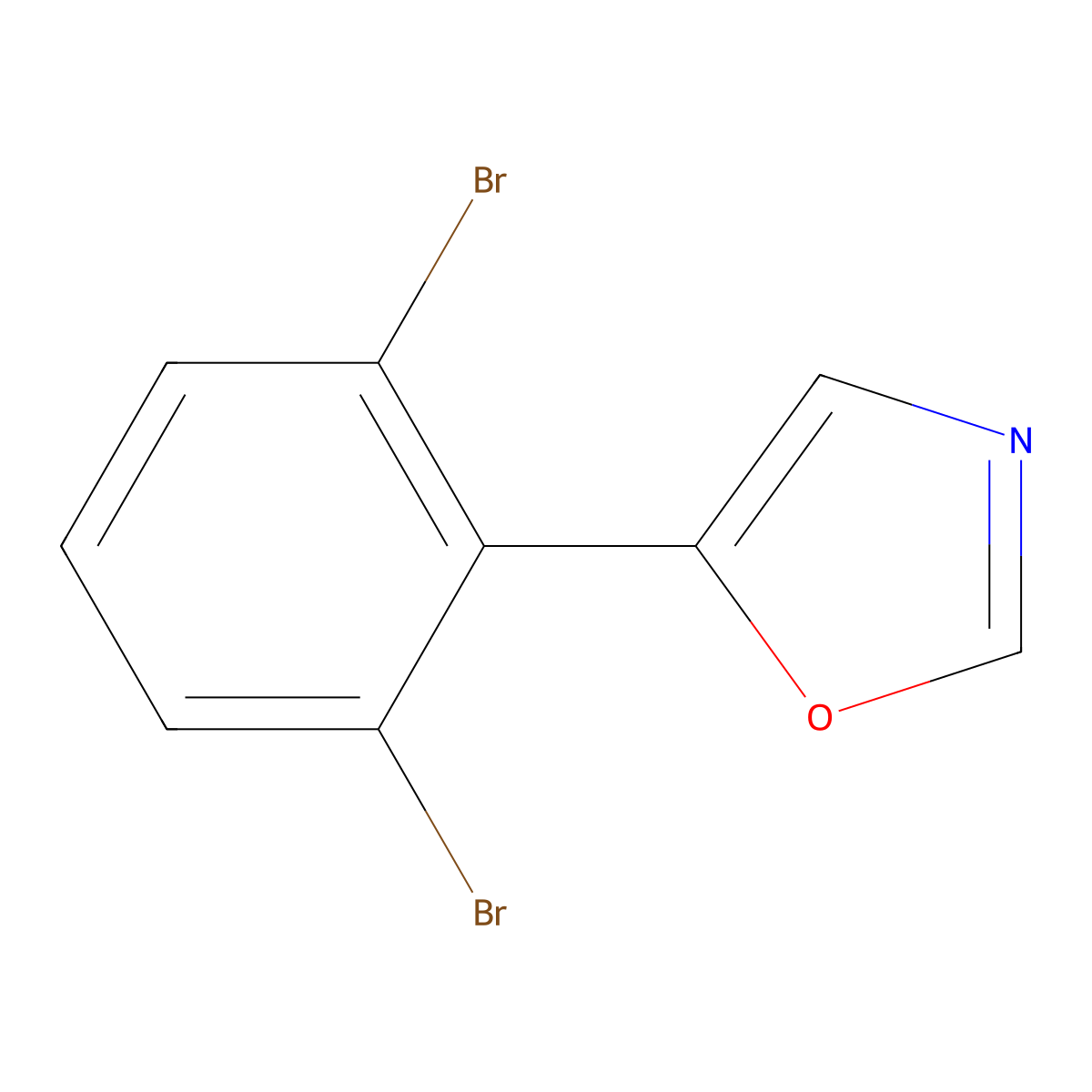 5-(2,6-Dibromophenyl)oxazole molecular structure, CAS 2364585-15-7