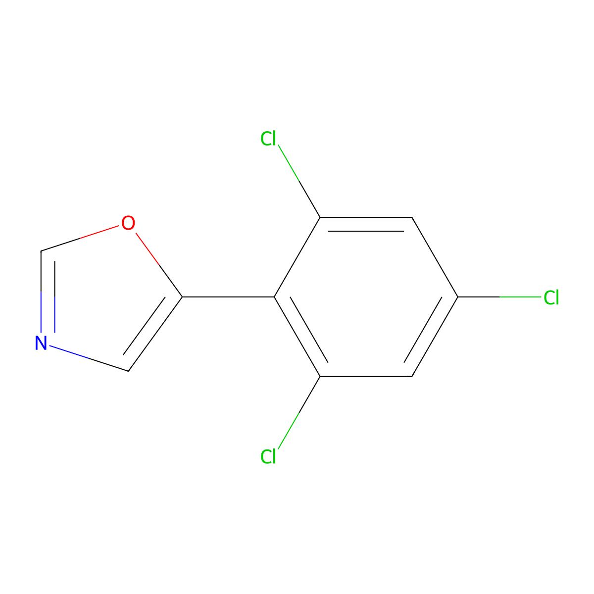 5-(2,4,6-Trichlorophenyl)oxazole molecular structure, CAS 2364585-18-0