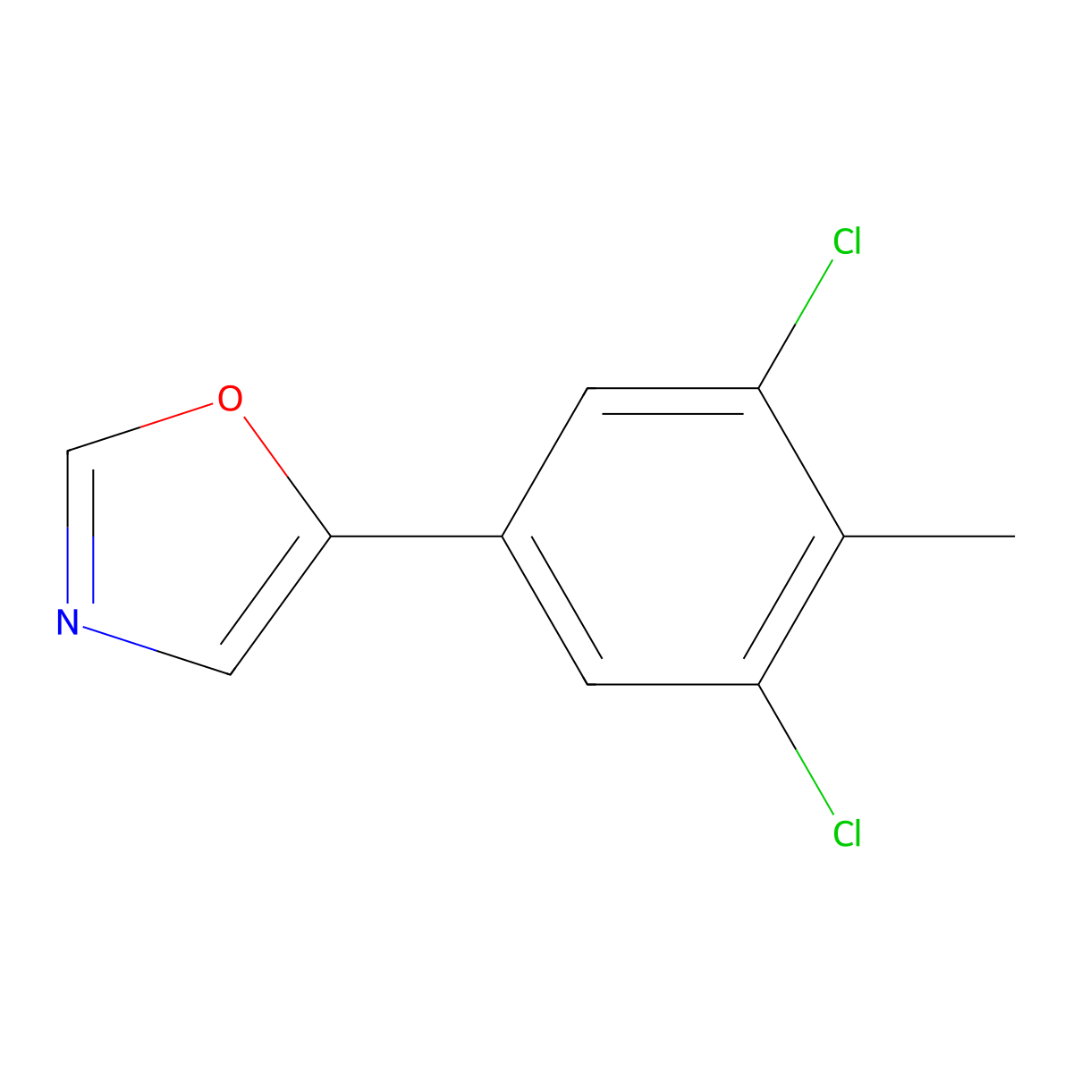 5-(3,5-Dichloro-4-methylphenyl)oxazole molecular structure, CAS 2364585-35-1