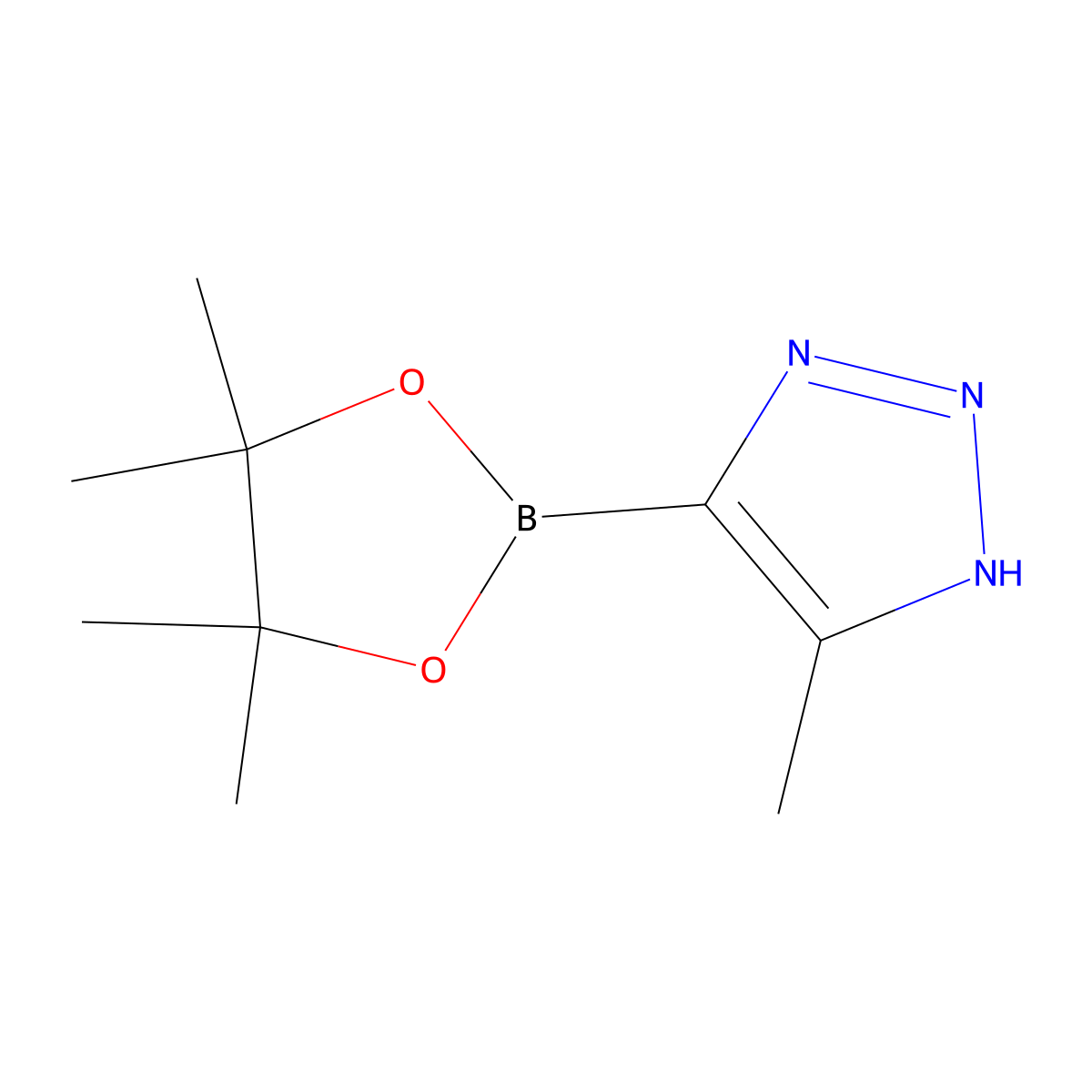 5-Methyl-4-(4,4,5,5-tetramethyl-1,3,2-dioxaborolan-2-yl)-1H-1,2,3-triazole molecular structure, CAS 2364585-53-3