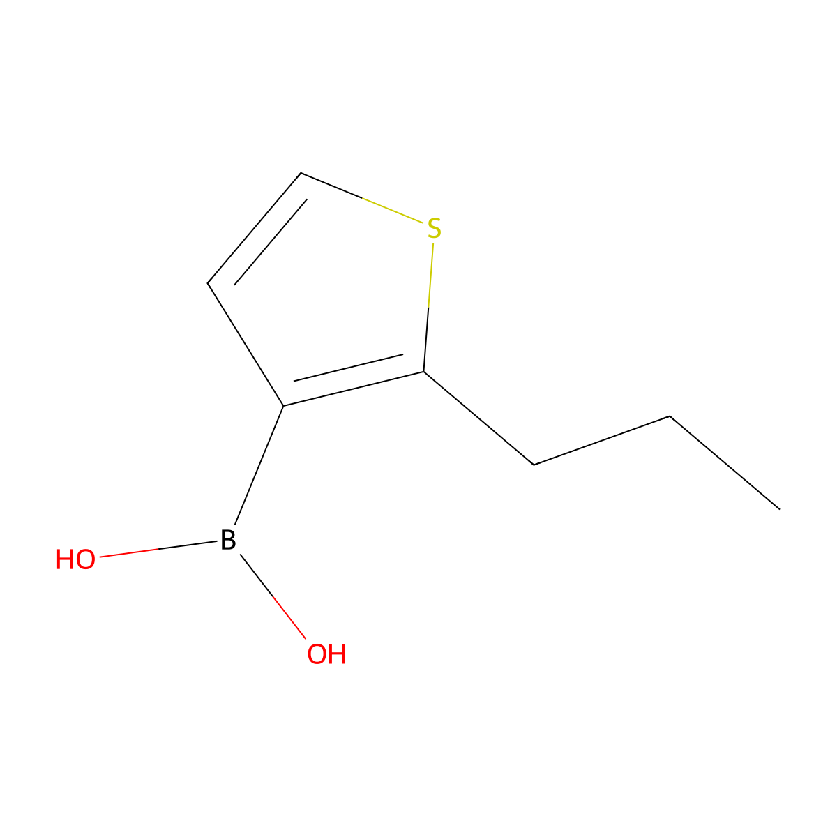 (2-Propylthiophen-3-yl)boronic acid molecular structure, CAS 2364585-73-7