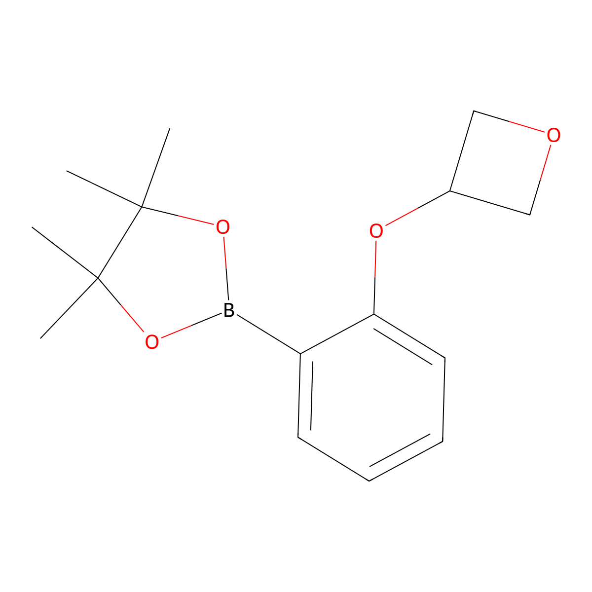 4,4,5,5-Tetramethyl-2-[2-(3-oxetanyloxy)phenyl]-1,3,2-dioxaborolane molecular structure, CAS 2364585-82-8