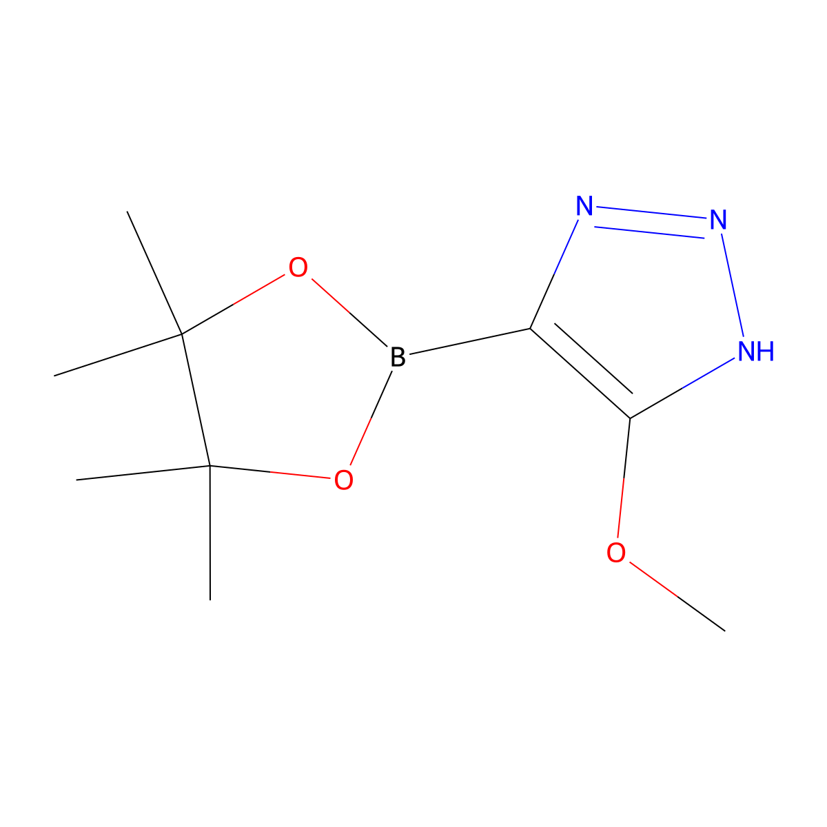 5-methoxy-4-(4,4,5,5-tetramethyl-1,3,2-dioxaborolan-2-yl)-1H-1,2,3-triazole molecular structure, CAS 2364586-13-8