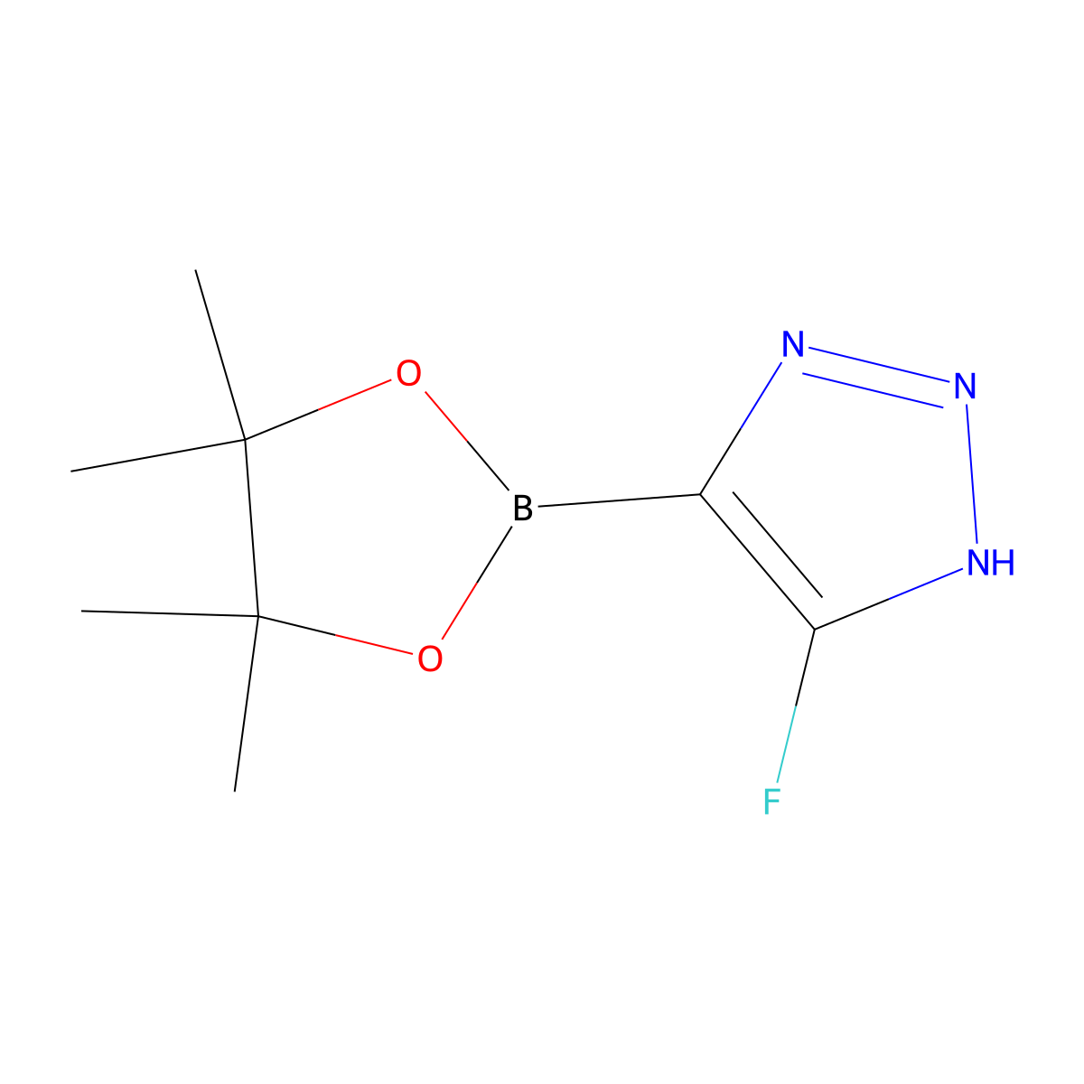 5-fluoro-4-(4,4,5,5-tetramethyl-1,3,2-dioxaborolan-2-yl)-1H-1,2,3-triazole molecular structure, CAS 2364586-17-2