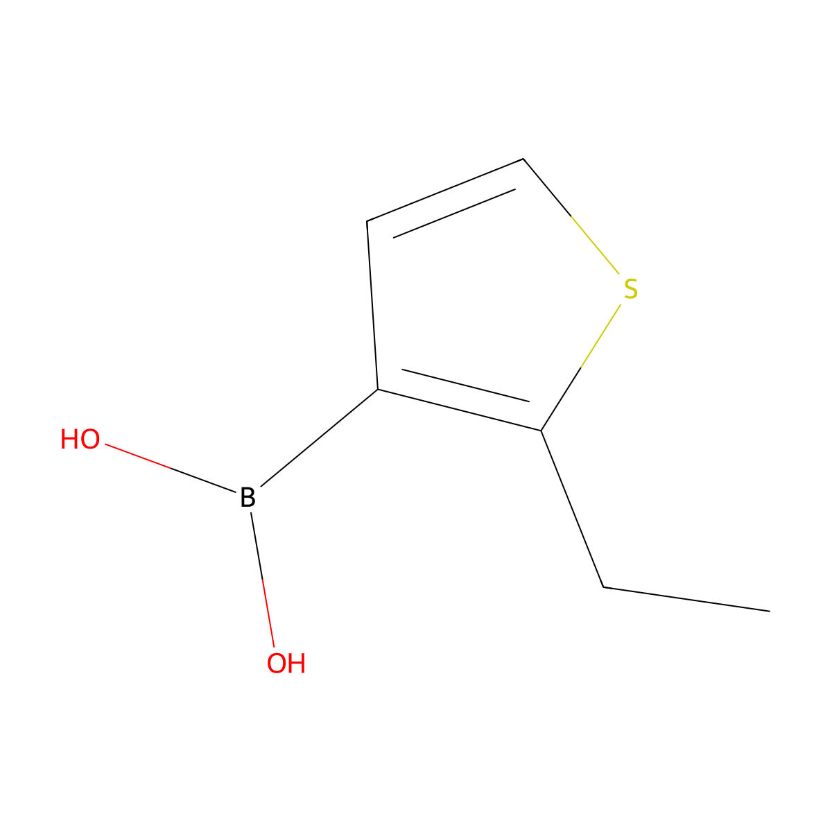 (2-Ethylthiophen-3-yl)boronic acid molecular structure, CAS 2364586-22-9