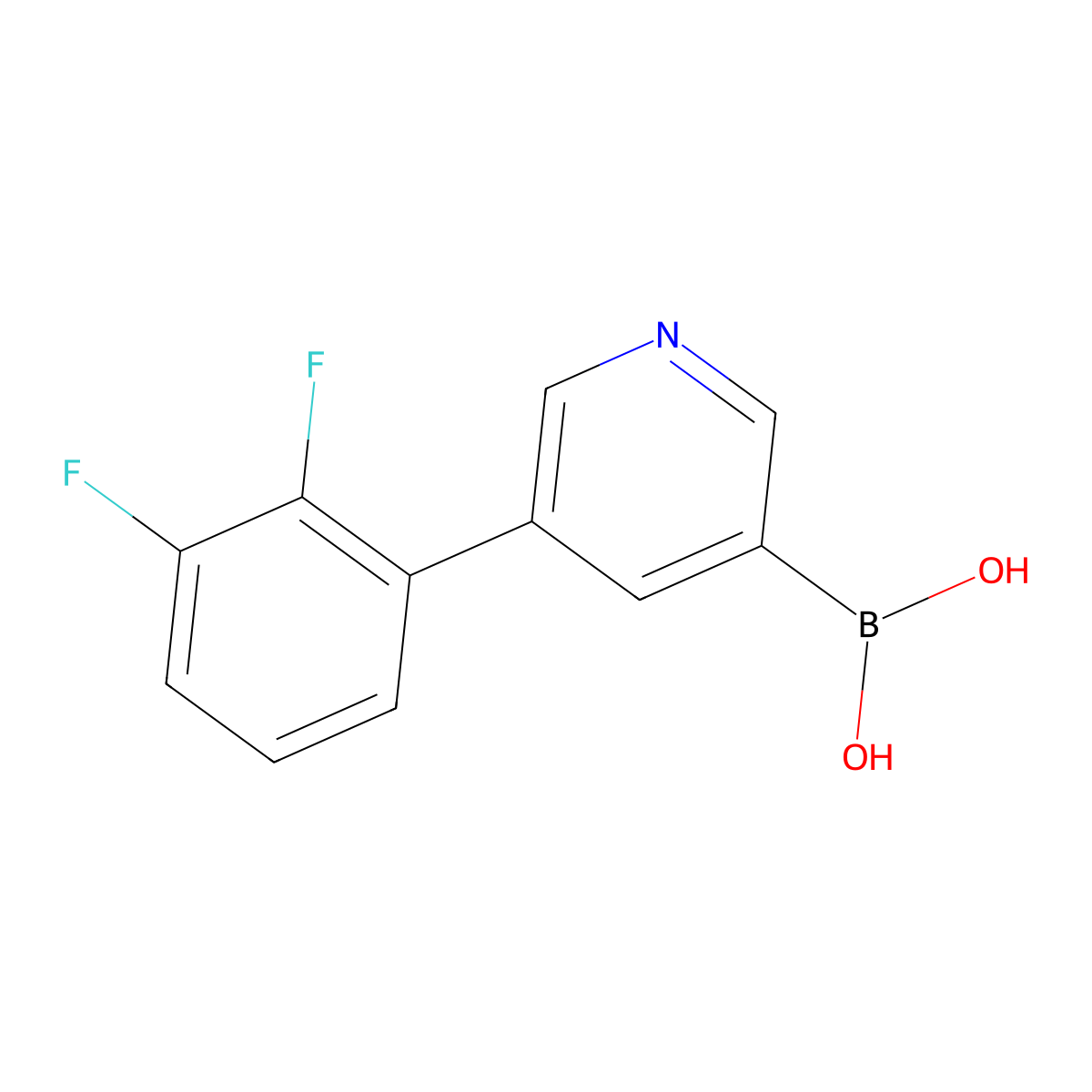 (5-(2,3-Difluorophenyl)pyridin-3-yl)boronic acid molecular structure, CAS 2364586-61-6