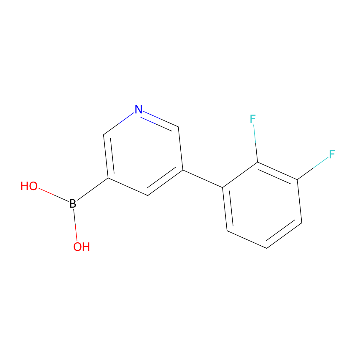 (5-(2,3-Difluorophenyl)pyridin-3-yl)boronic acid molecular structure, CAS 2364586-61-6