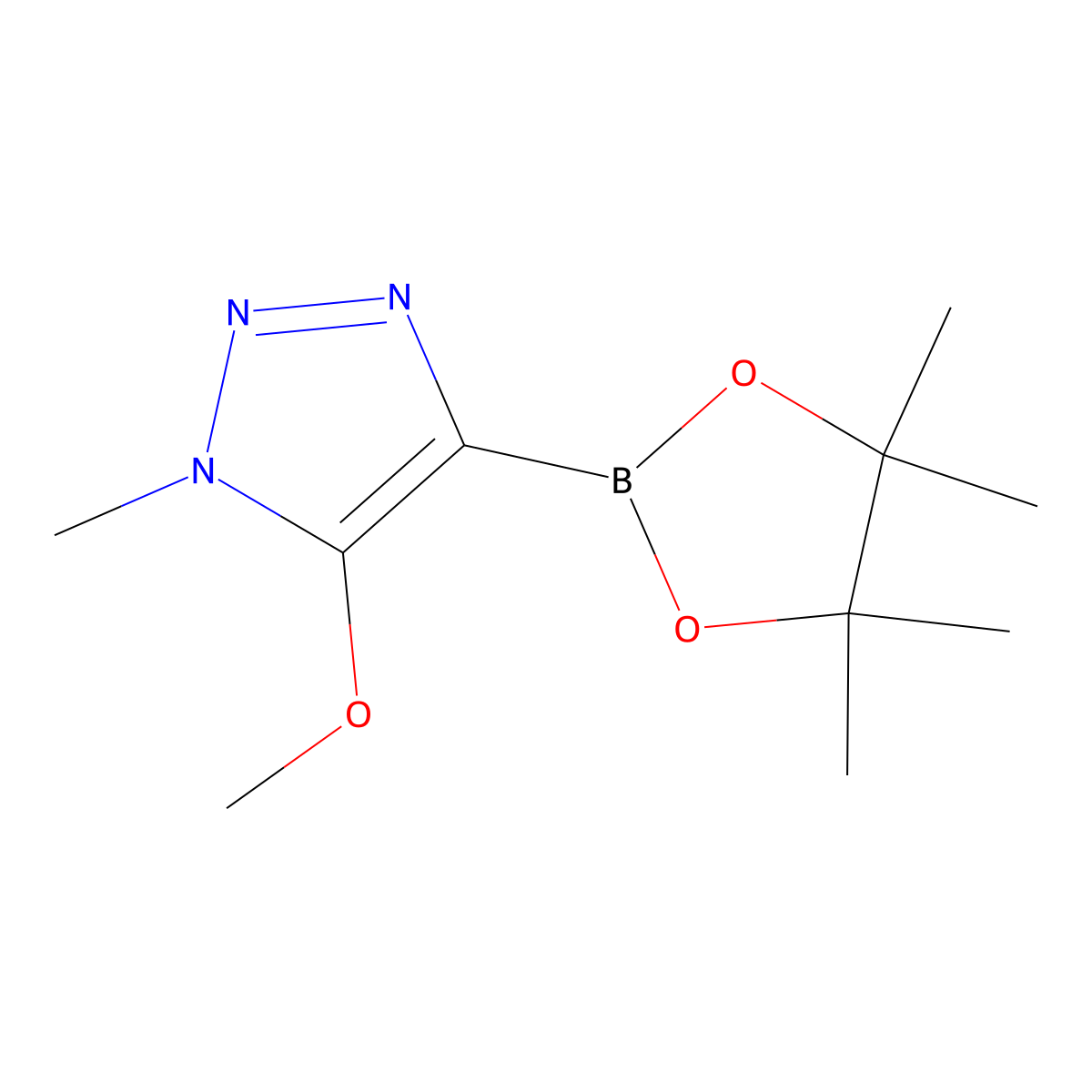 5-methoxy-1-methyl-4-(4,4,5,5-tetramethyl-1,3,2-dioxaborolan-2-yl)-1H-1,2,3-triazole molecular structure, CAS 2364586-74-1
