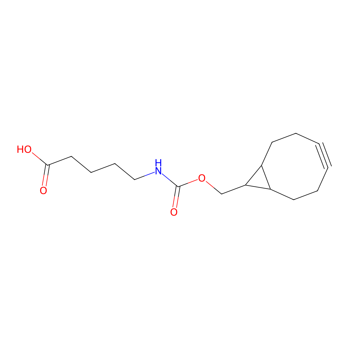 5-endo-BCN-pentanoic acid molecular structure, CAS 2364591-80-8