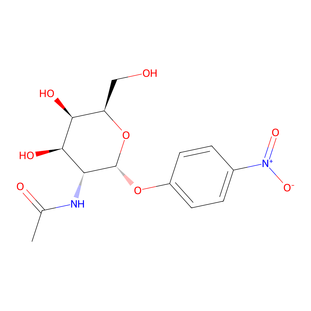 4-Nitrophenyl 2-(acetylamino)-2-deoxy-alpha-D-galactopyranoside molecular structure, CAS 23646-68-6