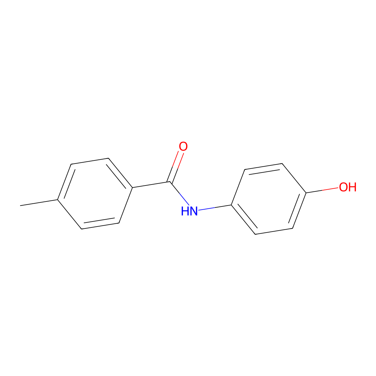 N-(4-hydroxyphenyl)-4-methylbenzamide molecular structure, CAS 23646-69-7