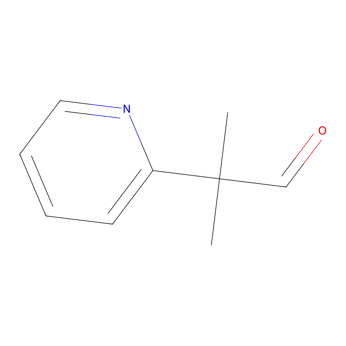 2-Methyl-2-(pyridin-2-yl)propanal molecular structure, CAS 23649-43-6