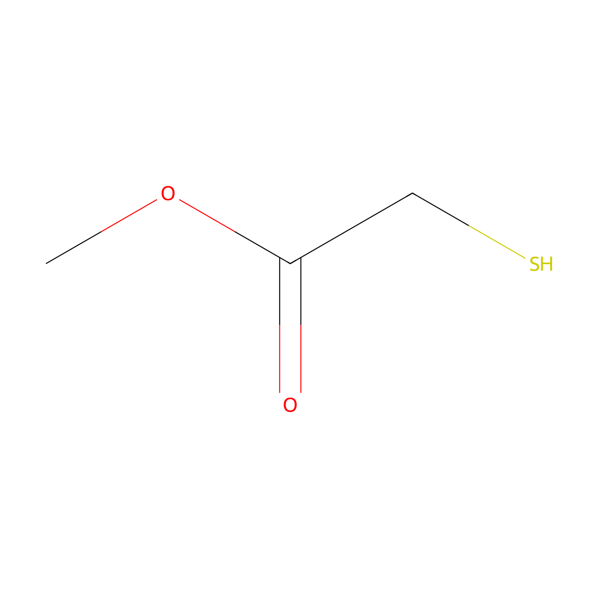 Methyl Thioglycolate molecular structure, CAS 2365-48-2