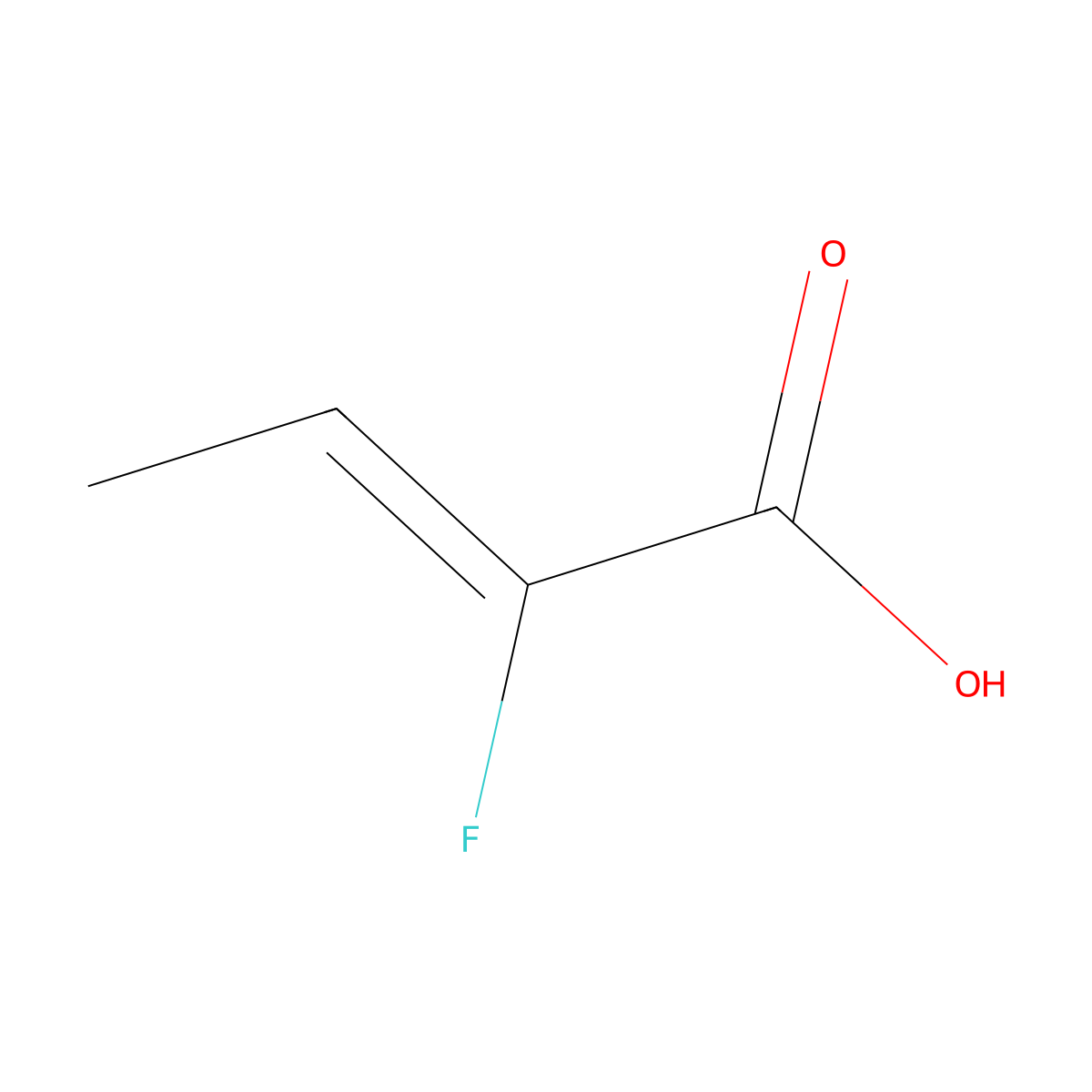 2-Fluorobut-2-enoic acid molecular structure, CAS 2365-87-9